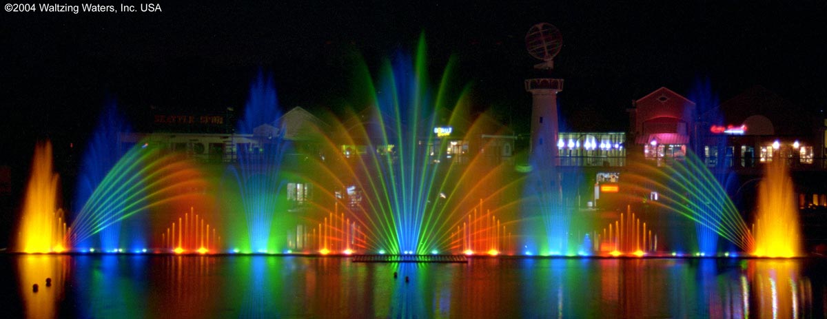 Custom Dancing Fountains with Music and Lights